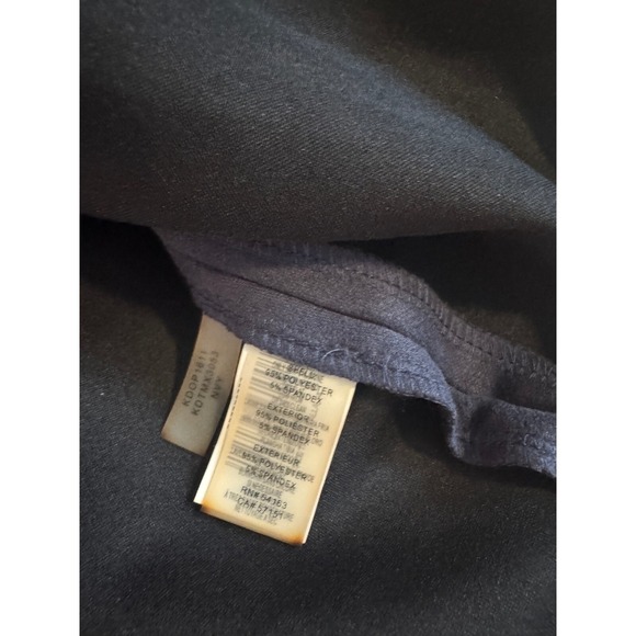 Kensie Faux Suede Shift Dress Women 14 Navy Blue Gold Zipper Front Pockets NWT - Picture 7 of 11